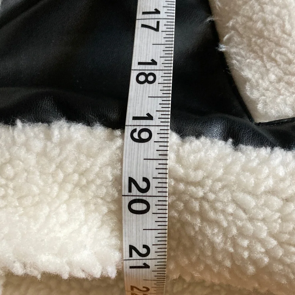 NWOT Madden NYC Black and Cream Bomber Jacket - Picture 9 of 10